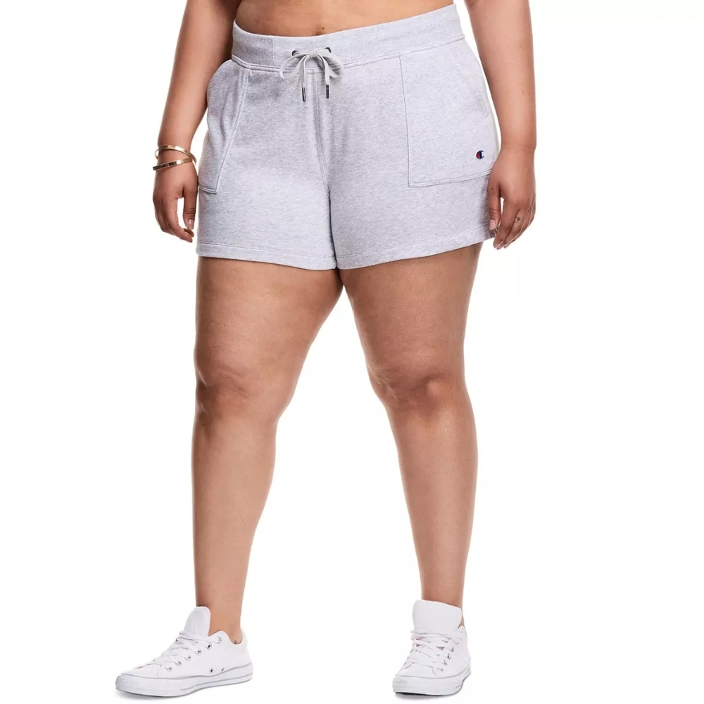 Women's Champion French Terry Jersey Shorts Plus 3X 4X – 5" Inseam, Mid-Thigh